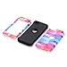 iPod Touch 6 Case, iPod Touch 5 Case, KAMII [Colorful Series] 3in1 Shockproof Full-Body Protective Hard PC+Soft Silicone Hybrid Hard Case Cover for Apple iPod Touch 5 6th Generation (Black)