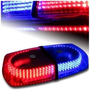 AurnocNew Bright Amber 240-LED Strobe Light Warning Emergency Flashing Car Truck Construction Car Vehicle Safety (Red/Blue)