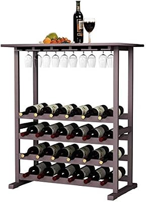Soges Wine Racks Wood Wine Storage Free Standing Wine Holder Display Shelf With Goblet Holder By Ws001c Buy Online At Best Price In Uae Amazon Ae