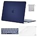 Mosiso Hard Case with Keyboard Cover with Screen Protector with Storage Bag for Newest Macbook Pro 13 Inch, Deep Blue