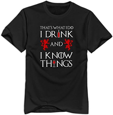 That's What I Do I Drink And I Know Things Men's Graphic T-Shirt Graphic Humor Tee Funny Shirts Short Sleeve T-Shirt