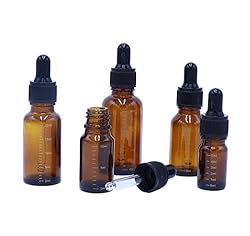 QUUPY 3PCS Portable Amber Glass Graduated Scale