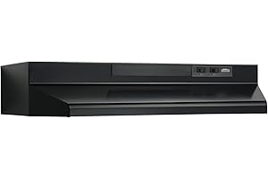 Broan-NuTone F403023 Exhaust Fan for Under Cabinet Two-Speed Four-Way Range Hood, 30-Inch, Black