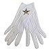 F1060 Order of Eastern Star OES White Gloves with OES Emblem