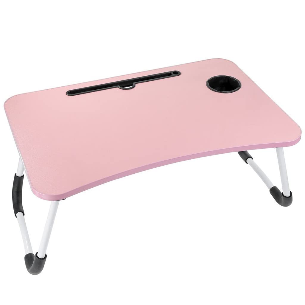 Photo 1 of ****This used one has a small tear in one corner***Portable Folding Laptop Stand Holder Study Table Desk Wooden Foldable Computer Desk for Sofa Tea Serving Table 60x40x28cm (Color : Black, Size : 60(L) x40(W) x28cm(H)) (D 60(L) x40(W) x28cm(H))