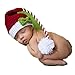 Coberllus Newborn Boy Girl Baby Outfits Photography Props Christmas Halloween Long Tail Hat