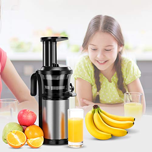 Slow Juicer, Sagnart Juicer Machine for Vegetables & Fruits, Easy to Clean, Portable Vertical