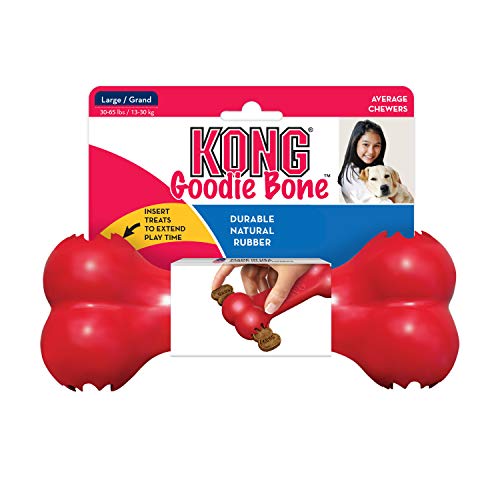 KONG - Goodie Boneª - Durable Rubber Chew Bone, Treat Dispensing Dog Toy - For Large Dogs - Thumbnail 2