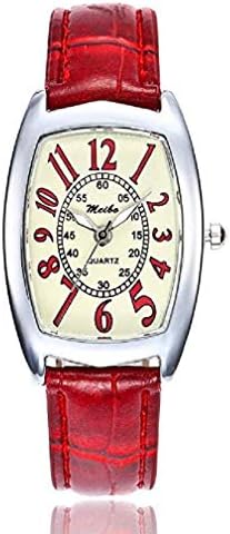 Kaitoly Fashion Watch! Womens Digital Quartz Watches Ladies Casual Square Leather Band Digital Dial Wrist Watch Teens Fashion Alloy Analog Watchws, Women Watches (Red)