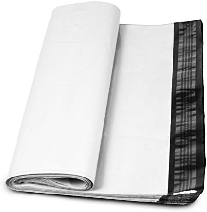 Oknuu Poly Mailers – 5 x 7-inch White Poly Envelopes – Pack of 50 Mailing Bags for Shipping – Durable and Non-Tear Mailers – Plastic Shipping Bags – Self-Adhesive 2.5 Mil Envelopes