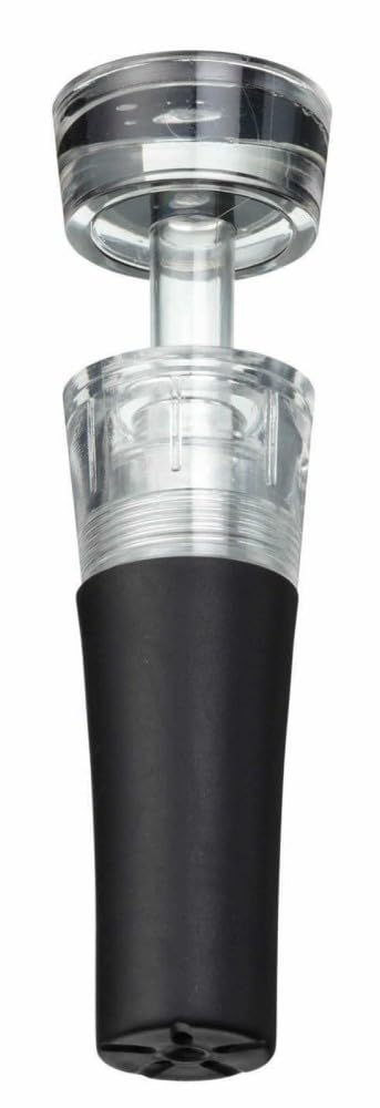 BarCraft Vacuum Wine Stopper,Black,2.5 x 8 cm