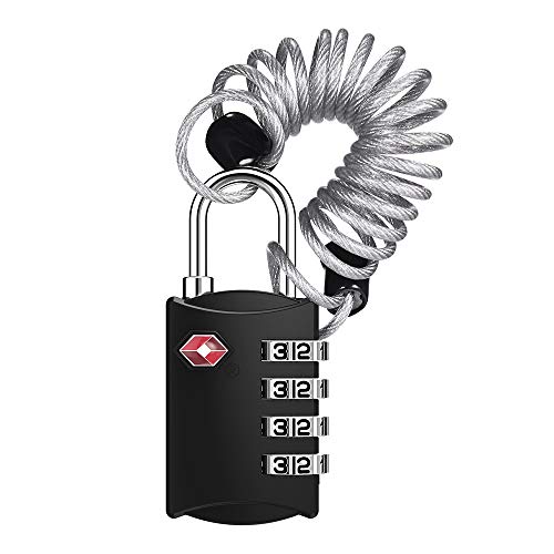 thumbnail image 2 of ZHEGE 2-Pack TSA Approved Luggage Locks With 80cm Cable | 3-Dial Combination Locks For Suitcases & Bags 2 of 12
