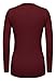 Zeagoo Women Long Sleeve Button Decor Slim Casual Basic T-shirt Blouse,Wine Red,XX-Large High Quality