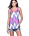 Ladies Sleeveless Tunic Racerback Summer Tank Top Purple,S