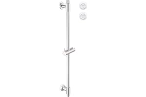 KES No Drill 30-Inch Shower Slide Bar with Adjustable Handheld Shower Head Holder, Self Adhesive, Universal Fit, SUS304 Brushed Stainless Steel Drill-Free for Bathroom, F209S78DF-BS