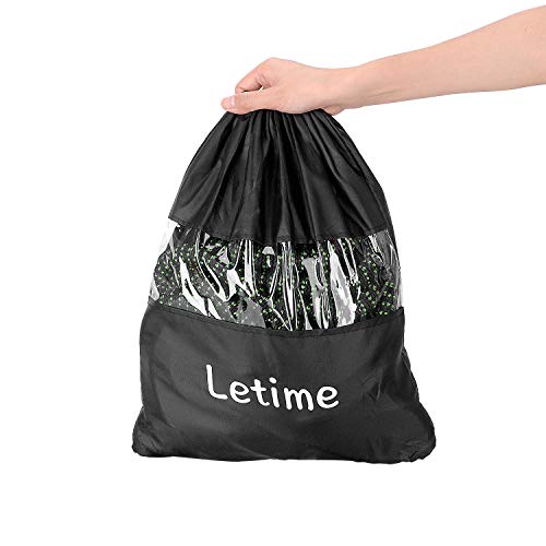 LETIME Expandable Garden Hose 100 Feet, Durable Water Hose with 9-Way Spray Nozzle and 3/4" Solid Brass Fittings, for Lawn Watering and Car Washing - Thumbnail 5