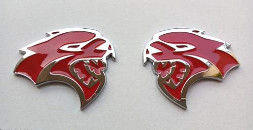 NCN CNC. Metal Emblem L/R Badge 3D Car Sticker fit for Dodge Challenger Charger SRT Black/Red