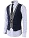 H2H Mens Dress Slim Fit Vests Premium Business Dress Suit Vests Button Closure