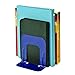 STEELMASTER Economy Steel 5 Inch Bookends, 1 Pair, Cobalt Blue (241005008)