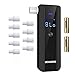 Breathalyzer with Accurate and Fast Results, Professional Alcohol Breath Tester with 4 Conversion Units, Alarm Sound and 10 Mouthpieces