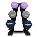 Fitness Republic Solid Steel Dumbbell Rack Holder, A-Frame Dumbbell Storage Racks, dumbbells tower for home gym exercise, Neoprene Dumbbells Pairs (15lb, 17.5lb & 20lb) with 3 Tier Rack Combo