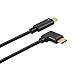 CableCreation Angle USB C to USB C Cable 100W, 90 Degree USB Type C Cable 5A Fast Charging, Compatible with New MacBook(Pro), Chromebook Pixel, Galaxy S20, S20+, S20 Ultra, Note 10, 6ft/Black