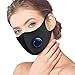 Dust Mask, Activated Carbon Dustproof Half face Mask with Airflow Valve for Exhaust Gas, Pollen Allergy, Flu Germs,PM2.5, Running, Cycling, Outdoor Activities