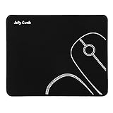 Mouse Pad, Jelly Comb Gaming Mouse Pad / Mat with Non-Slip Rubber Base, Stitched Edges - Black