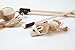 LukPaw Cat Teaser Cat Kitten Toys Set Natural Sisal Wand Teasers with Mouse, Bell, Feather, Elastic String, and Sturdy Wood Rod
