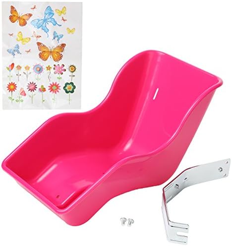 Doll Bicycle Seat with Decorate Yourself Decals By Arad (Fits American Girl and Standard Sized Dolls and Stuffed Animals) (PINK)