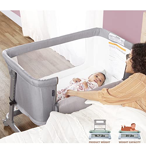 Dream On Me Waves 3in1 Baby Bedside Sleeper and Playard