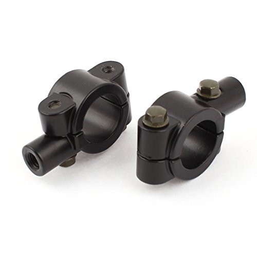uxcell 2 Pcs 8mm Motorcycle Handlebar Mirror Mount Holder Aluminum Clamp