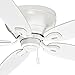 Hunter Fan Company Fan Hunter Fan Company Casablanca Durant Indoor Low Profile Ceiling Fan with Pull Chain Control, White, 54-inch (54103)