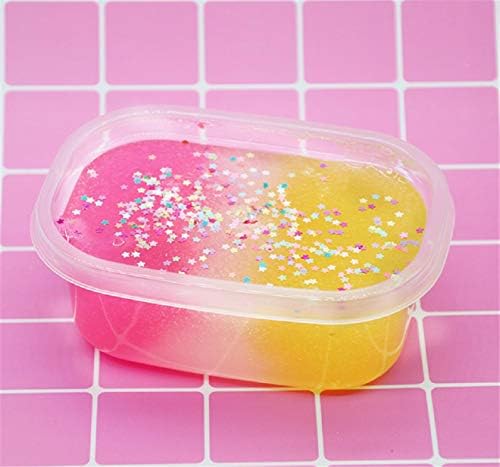 GreatFun Non-Toxic Environmentally Friendly Mud Multicolor Plasticine Bubble Mud Fluffy Slime No Sticky Non Toxic Handmade Stress Relife Toy with Sealed Storage Container for Kids Adults