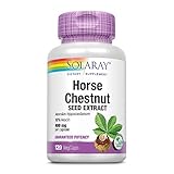 Solaray Guaranteed Potency Horse Chestnut Seed Extract 400 mg Veg Capsules, 120 Count