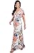 KOH KOH Womens Short Kimono Sleeve V-Neck Floral Summer Long Casual Maxi Dress