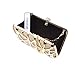 Fawziya Evening Purse Satin Geometric Metal Hollow Oversized Clutch Bags For Women Clutches