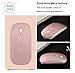 ZWYING 2.4G Rechargeable Mobile Portable Optical Mouse with USB Receiver, Mute Type mice,3 Adjustable DPI Levels, for Notebook, PC, Laptop, Computer, MacBook by Smart-US (Rose Gold)