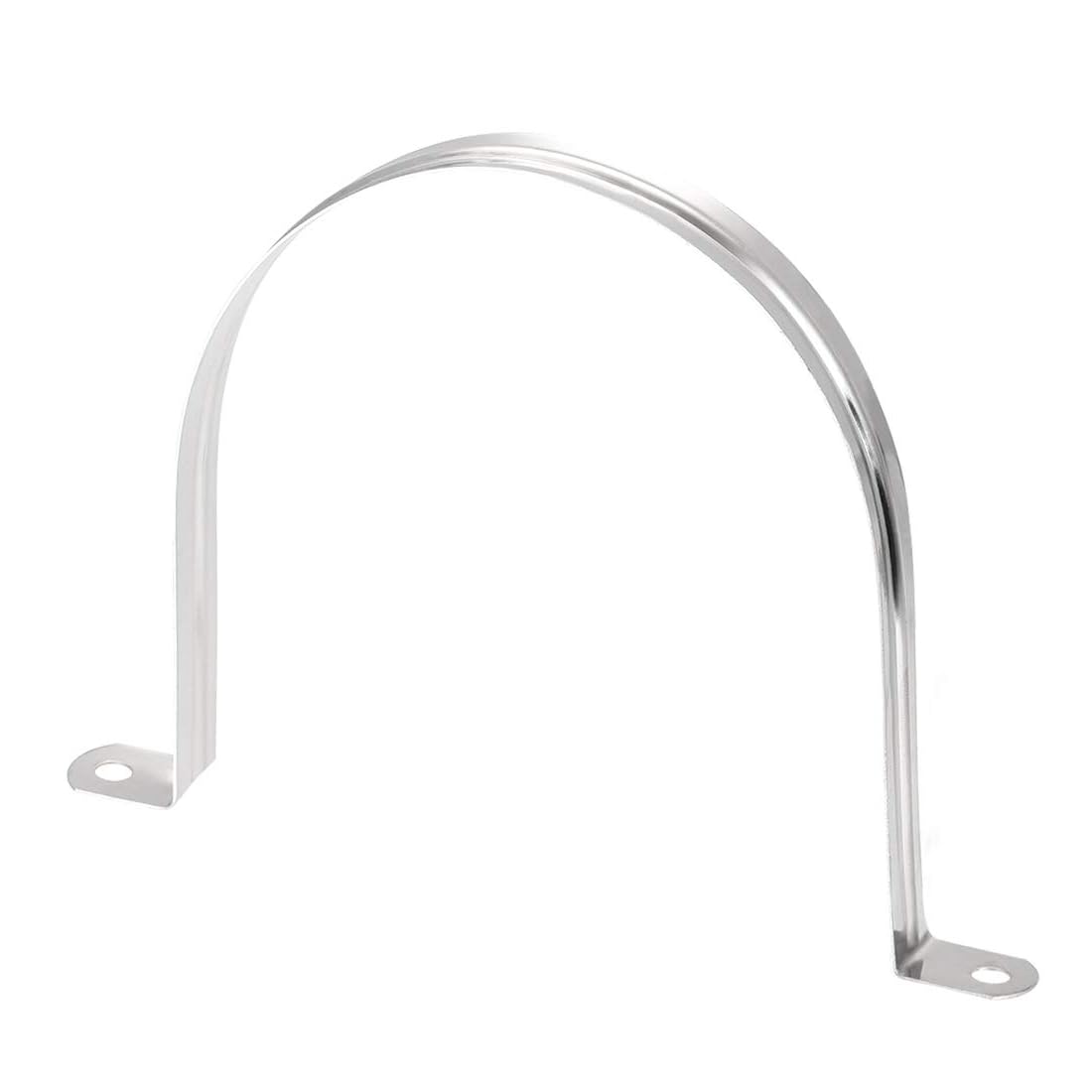 Unifizz 120mm(4.7") Rigid Pipe Strap 2 Holes U Bracket Cable Clamp, 201 Stainless Steel Tension Tube Clip Conduit Clamp Hanger 4pcs