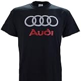 Audi Logo on a Black T Shirt