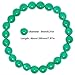 Natural Genuine Green Agate Jade Gem Bead, maxin 8MM Selastic Stretch Stone Loose Beaded Bracelet,Unisex