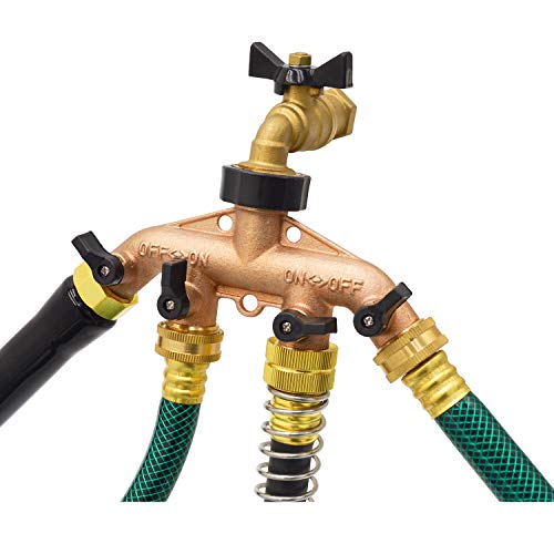 HYDRO MASTER4 Ways Garden Hose Splitter,3/4" Garden Hose Spigot Adapter
