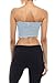 Bozzolo Women's Floral Lace Lining Crop Stretch Layer Bandeau Tube Bra Top Bralette