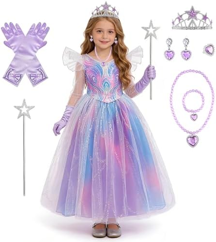 glinda blue dress costume Wicked Deluxe Blue Glinda Dress for Girls