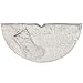 Alice Doria 48“ Plush Faux Fur Christmas Tree Skirt Warm Soft Fur in Grey and White Color