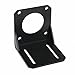 DROK 2Pcs Steel Black Nema 23 Stepper Motor Mount Bracket, Strong 57 Stepper Motor Holder Fixed Seat