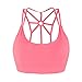 LYZ Women's Padded Sports Bra Criss Cross Back High Impact Strappy Yoga Bra