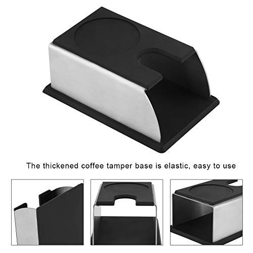 Zerodis Schwarze Kaffeetamper Basis Edelstahl rostfrei abnehmbar Kaffeepulver Maker Rack Espresso Kaffee Tamper Ständer für Kaffeemaschine – Bild 5