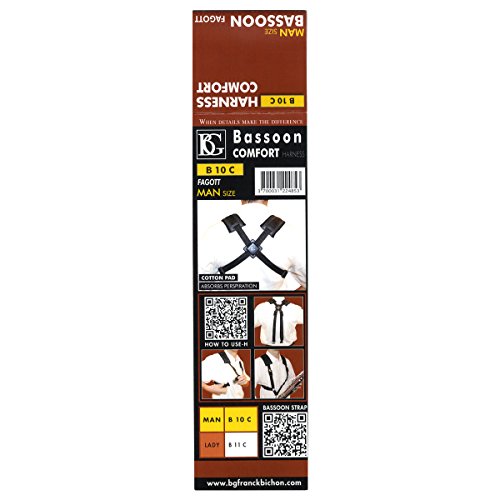 BG Men's Bassoon Instrument Strap Harness with Extra Cotton Padding