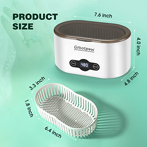 Ultrasonic Jewelry Cleaner 22 Oz, 45000Hz Sonic Jewelry Cleaner with 5
